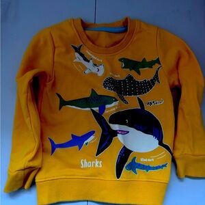 Kids Yellow Shark Adventure Sweatshirt